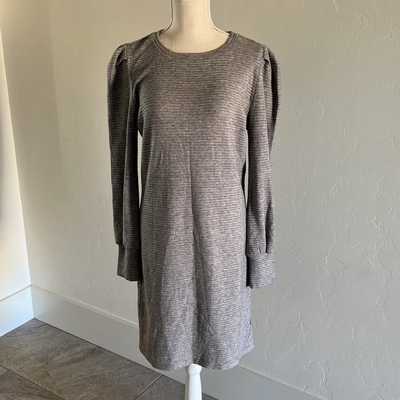 BB Dakota The Scene Heather Gray Ribbed Sweater Dress NWT Size L - Picture 4 of 17